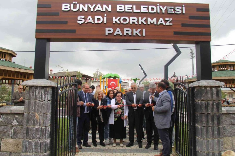 Bünyan Belediyesi Şadi Korkmaz Parkı Hizmete Açıldı