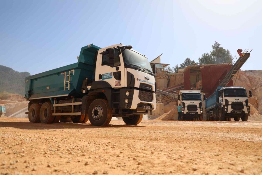 Alanya Belediyesi Maden Kalker Ocağında Üretimi 2 Katına Çıkardı