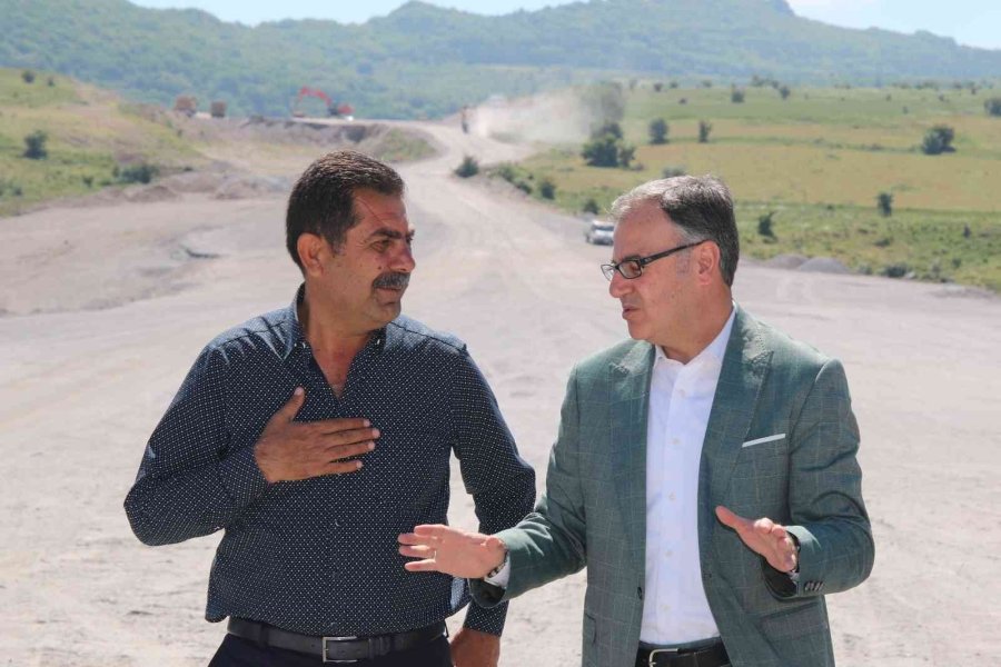 Başkan Özdoğan Erciyes Yolunda İnceleme Yaptı.