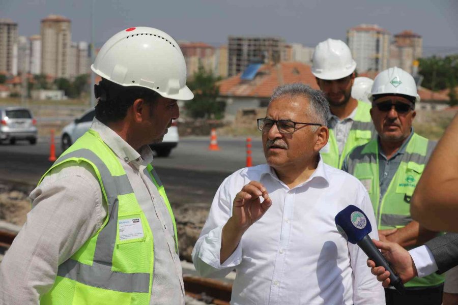 Başkan Büyükkılıç, Talas Raylı Sistem Hattı’nı Denetledi