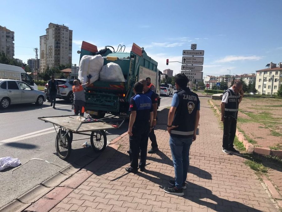 Kayseri’de Çekçekli Hurdacılara Denetim