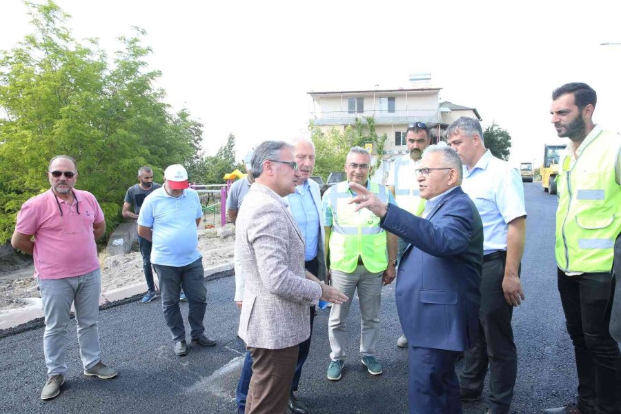 Başkan Büyükkılıç, Hacılar - İncesu Bağlantı Yolunda İncelemelerde Bulundu