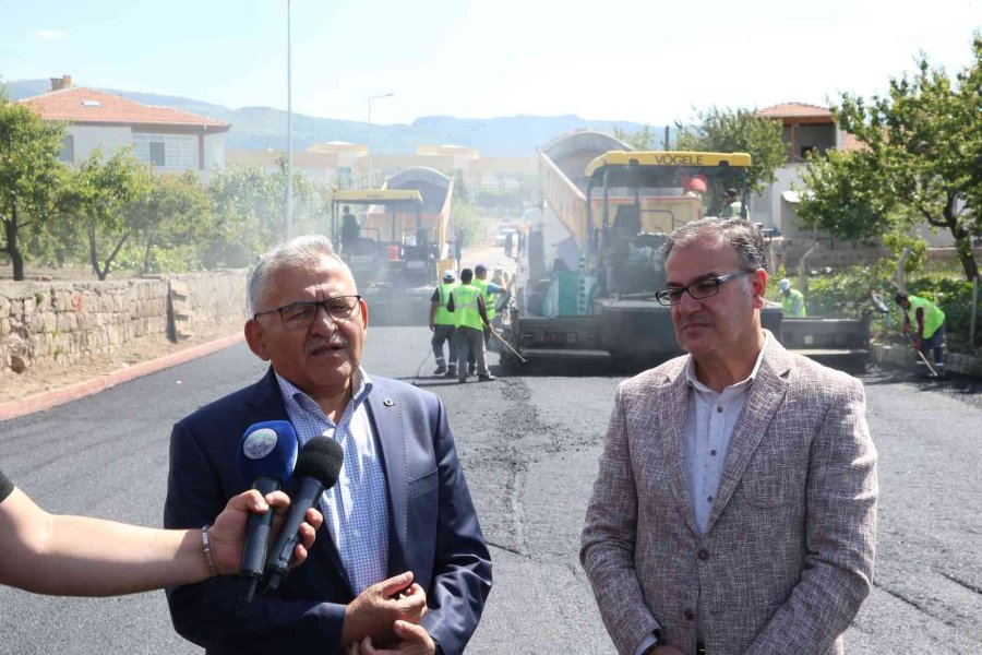 Başkan Büyükkılıç, Hacılar - İncesu Bağlantı Yolunda İncelemelerde Bulundu