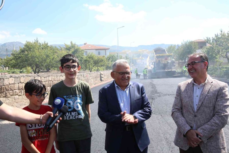 Başkan Büyükkılıç, Hacılar - İncesu Bağlantı Yolunda İncelemelerde Bulundu