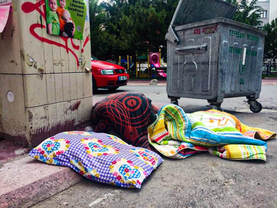 Çöp Konteyneri Kenarları Adeta Bit Pazarı