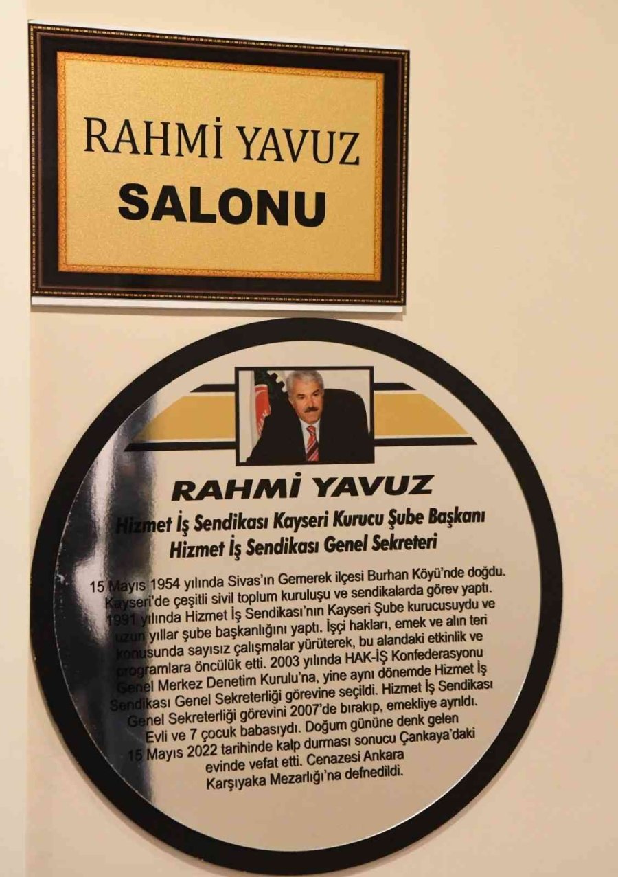 Hizmet-iş Sendikası’nda Rahmi Yavuz Unutulmadı
