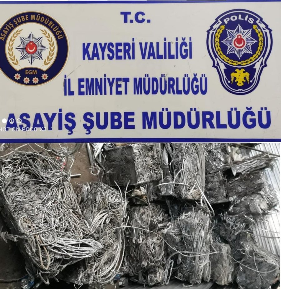 İş Yerine Operasyon, Çalıntı 2 Ton 624 Kilo Kablo Bulundu