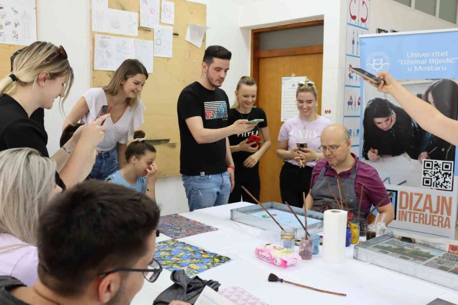 Kaymek’ten Kardeş Şehir Mostar’da Ebru Atölye Çalışması