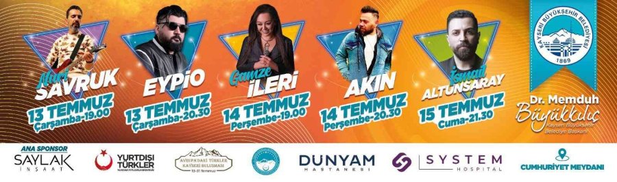 Gurbetçiler Kayseri’de Buluşuyor, Temmuzda Büyükşehir Rüzgarı Esiyor