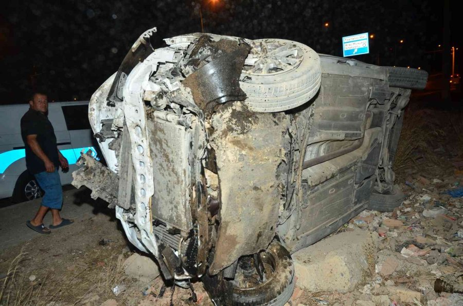 Kulübeye Çarpan Araç Takla Attı: 1 Yaralı