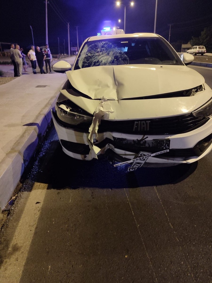 Kazada Yanan Motosikletin Sürücüsü Hayatını Kaybetti