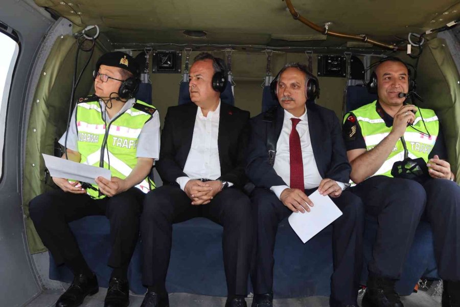 Helikopterli Trafik Denetimde 539 Araç Kontrol Edildi