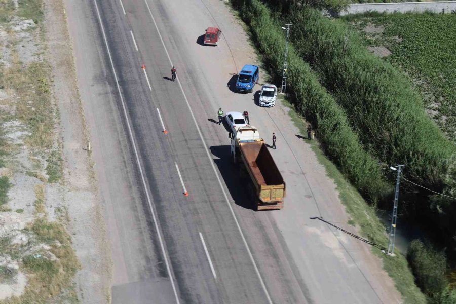 Helikopterli Trafik Denetimde 539 Araç Kontrol Edildi