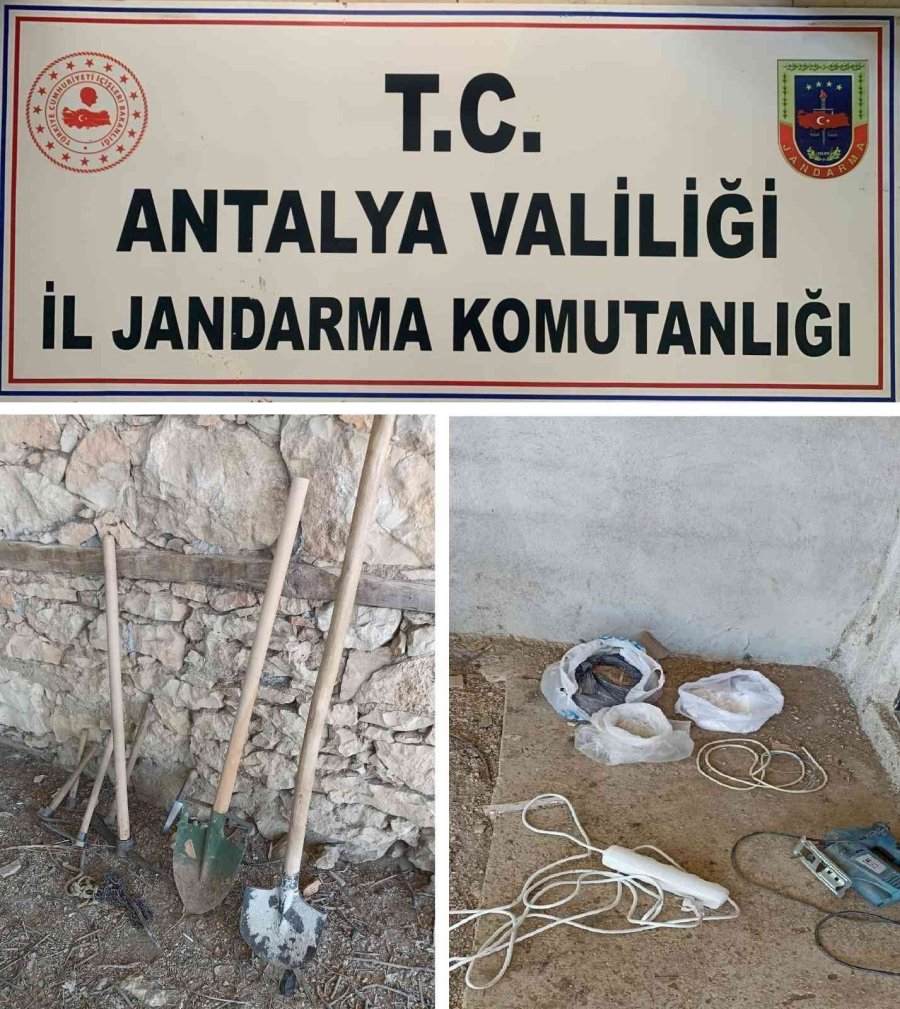 Antalya’da Evde Kaçak Kazı Yapan Şüpheliler Yakalandı