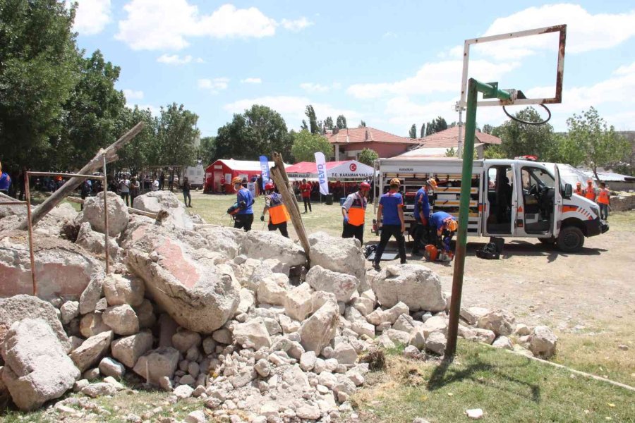 Karaman’da Düzenlenen Yerel Saha Tatbikatı Gerçeğini Aratmadı