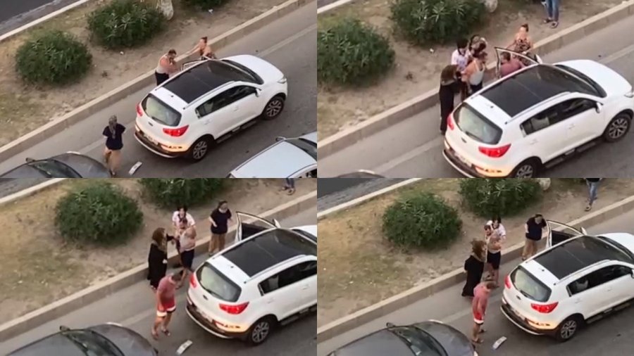 Otomobilinin İçinde Darp Edilen Sürücü Çıkıp Tamponunu Kontrol Etti