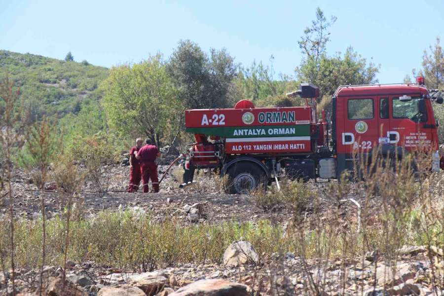 Tarladan Makilik Alana Sıçrayan Yangın Ormana Ulaşmadan Söndürüldü