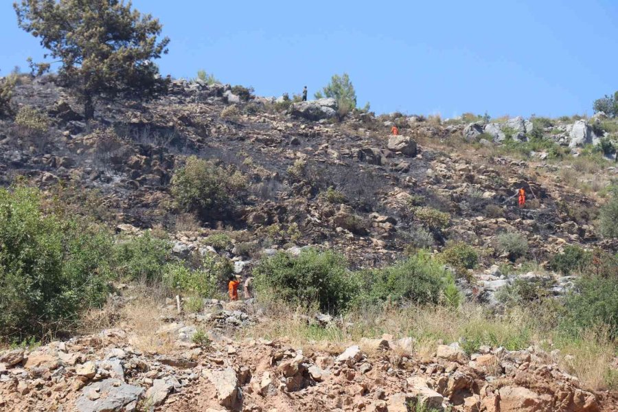 Tarladan Makilik Alana Sıçrayan Yangın Ormana Ulaşmadan Söndürüldü