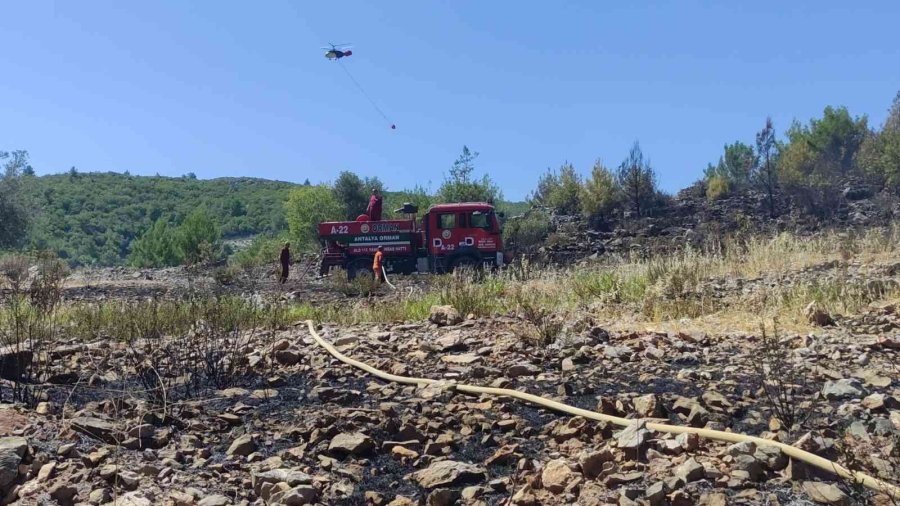 Tarladan Makilik Alana Sıçrayan Yangın Ormana Ulaşmadan Söndürüldü