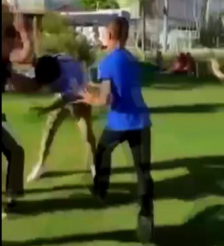 Parkta Oturan Gençleri Gülerek Dövüp Video Çektiler