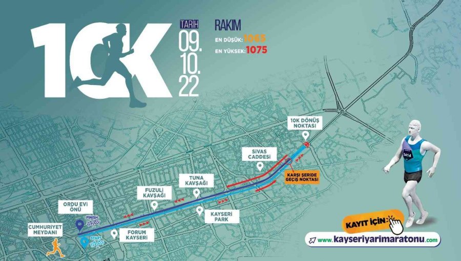 Büyükşehir’in Uluslararası Kayseri Yarı Maratonu’nda Heyecan Artıyor