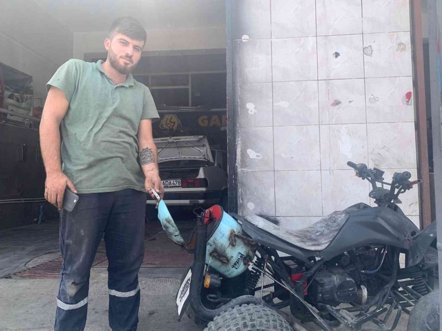 Klima Gaz Kutusundan Motosiklete Bagaj Yaptı