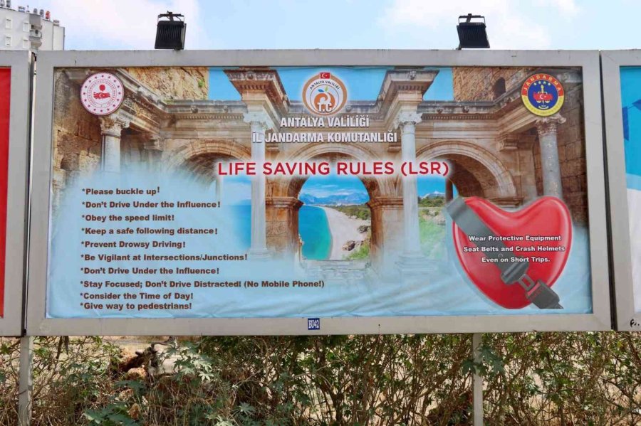Jandarmadan Turistlere 3 Dilde Trafik Bilgilendirmesi