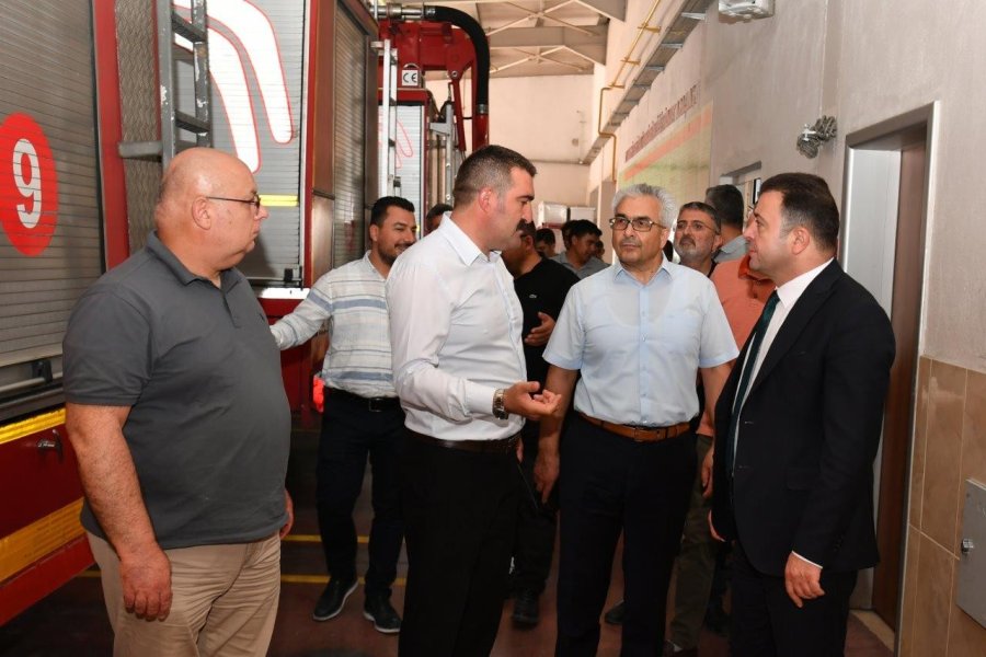 Başkan Yalçın Osb İtfaiyesi’nde İncelemelerde Bulundu