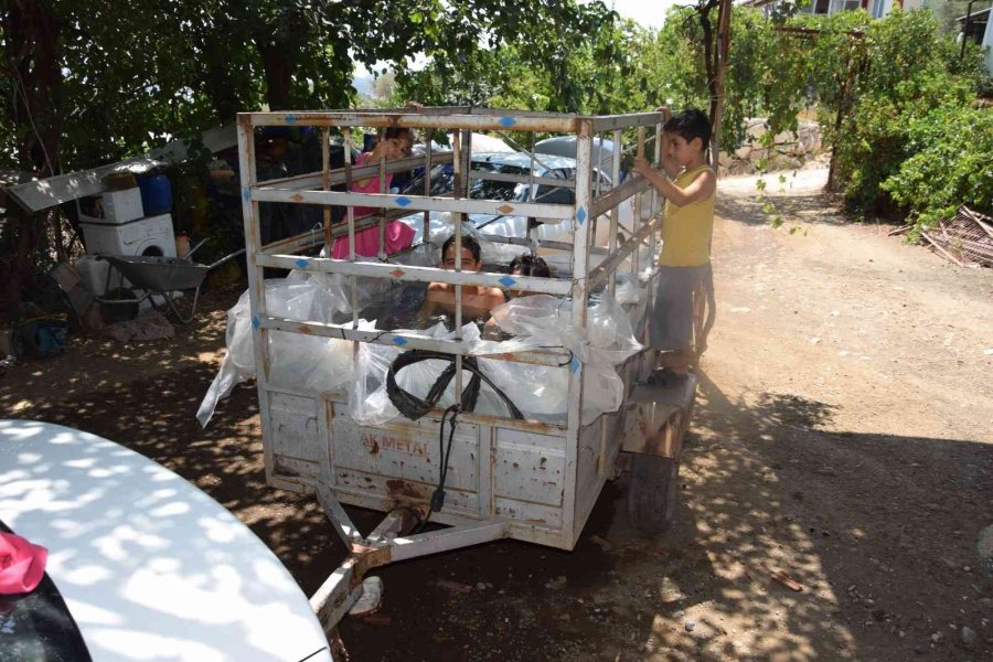 Denize Gidemeyince, Römorku Havuza Çevirdi