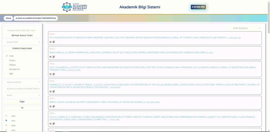 Alkü Kendi Yazılımı Geliştirdi