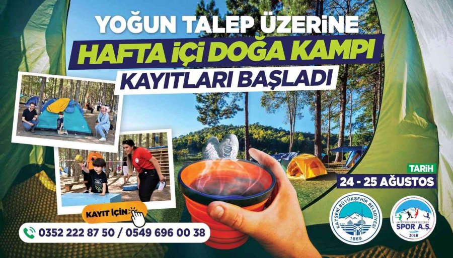 Yoğun İlgi Gören Doğa Kampı Hafta İçi De Başladı