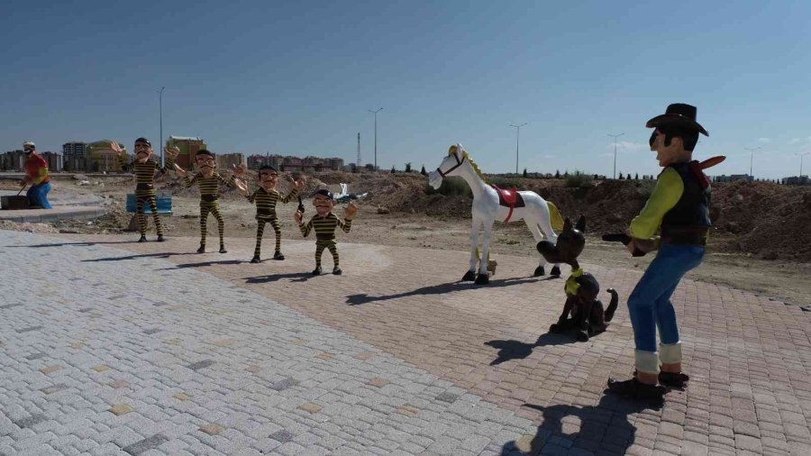 Karaman’da Masal Parkında Çalışmalar Devam Ediyor