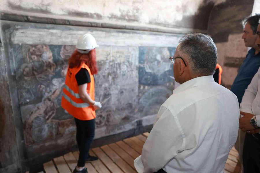 Başkan Büyükkılıç, Tarihi Agios Dimitrios Kilisesi’nin Restorasyon Çalışmalarını İnceledi
