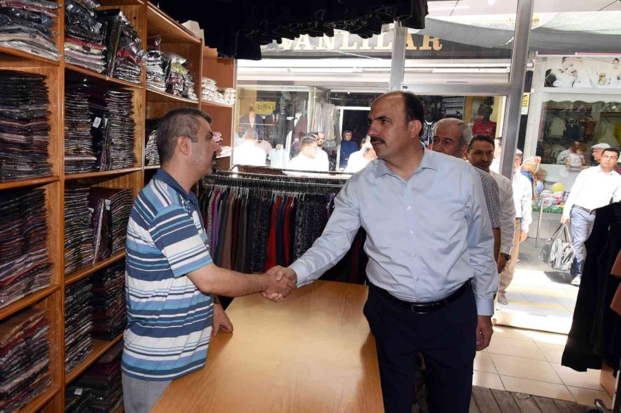 Başkan Altay, Ereğli’de Esnafla Ve Vatandaşla Buluştu, Yatırımları İnceledi