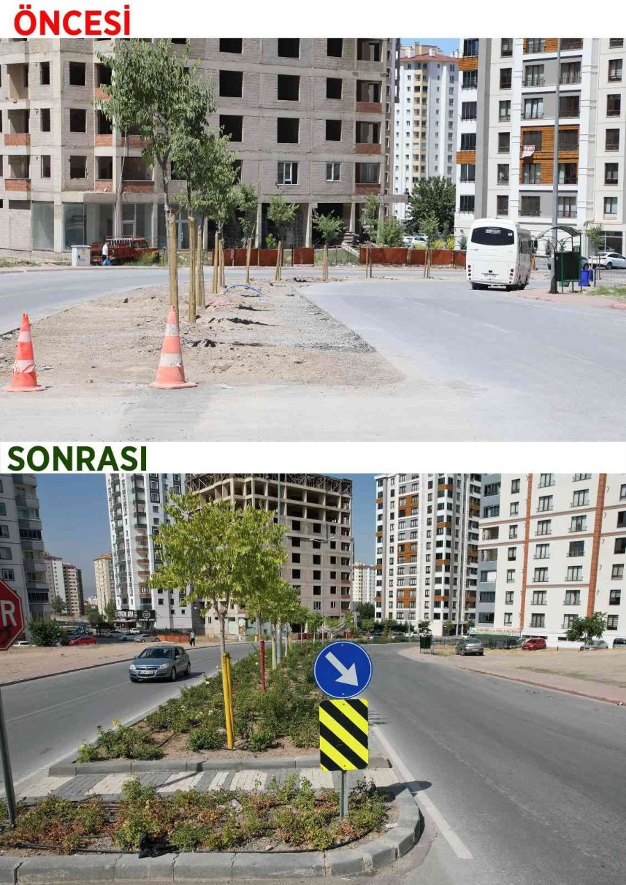 Talas’ta Yollara Yeşil Dokunuş