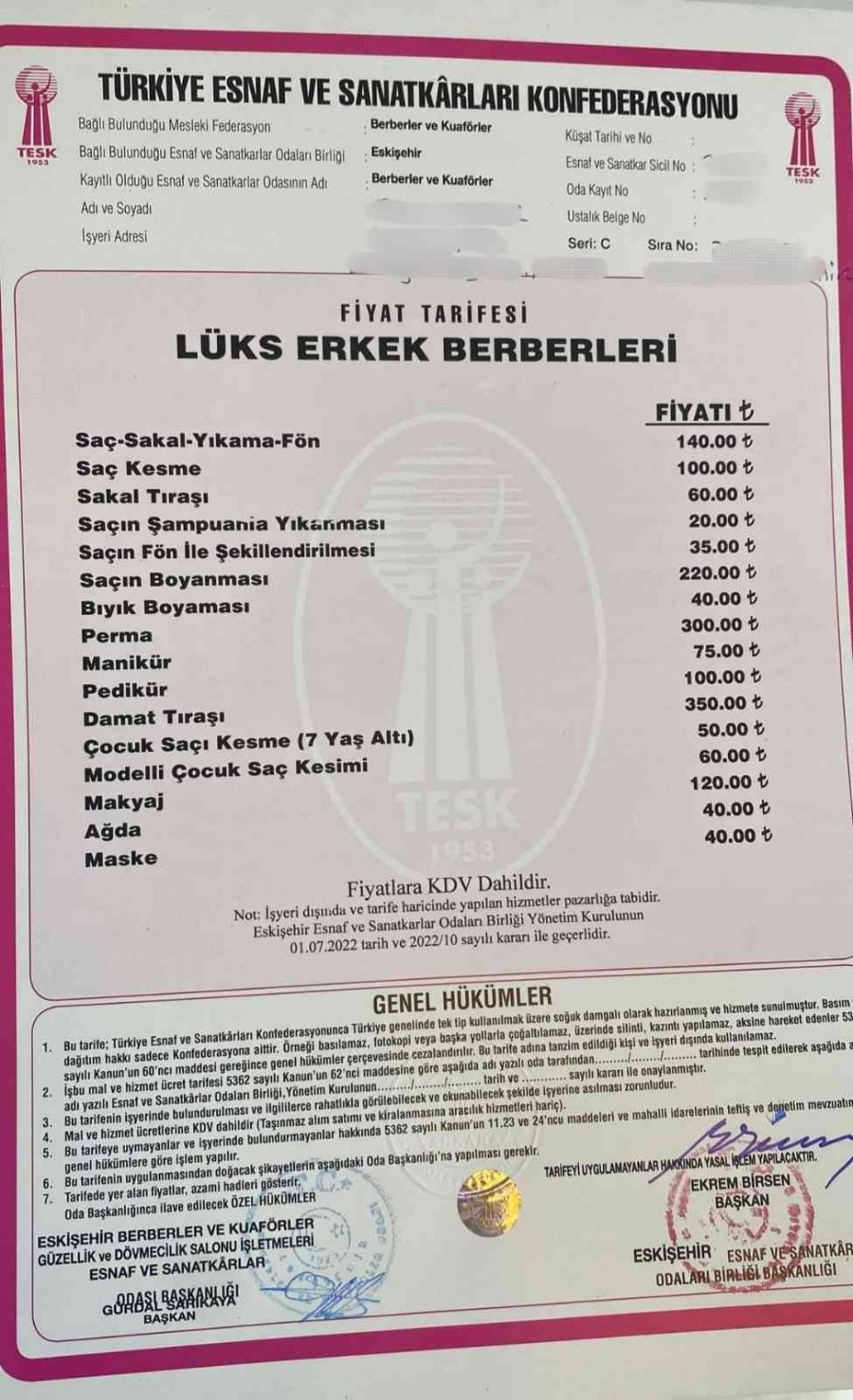 Tarifenin Altında Tıraşa Kuaförlerden ‘haksız Rekabet’ Tepkisi