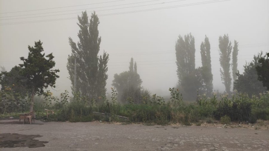 Develi’de Toz Bulutu Hayatı Olumsuz Etkiledi