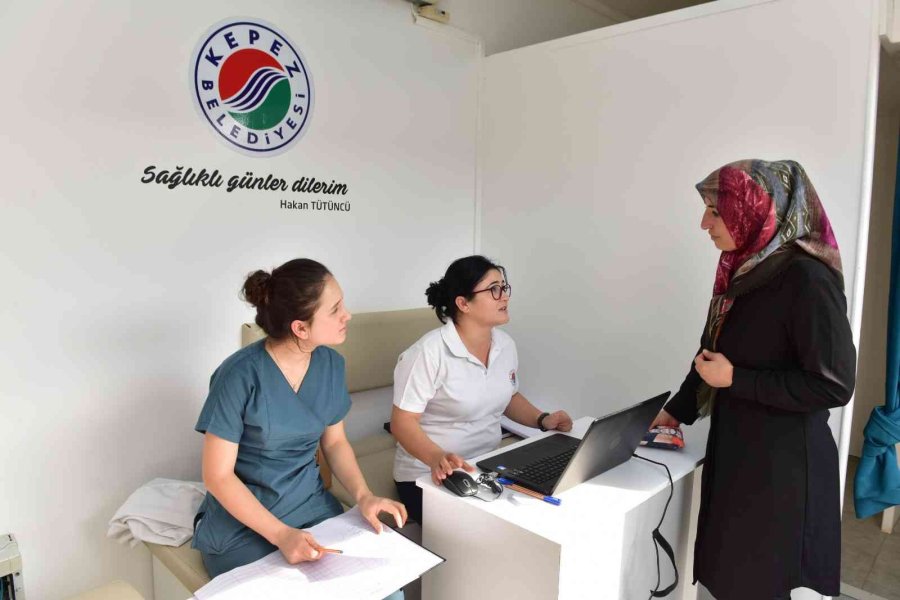 Kepez’in Mobil Kanser Tarama Tır’ı Korkuteli’nde