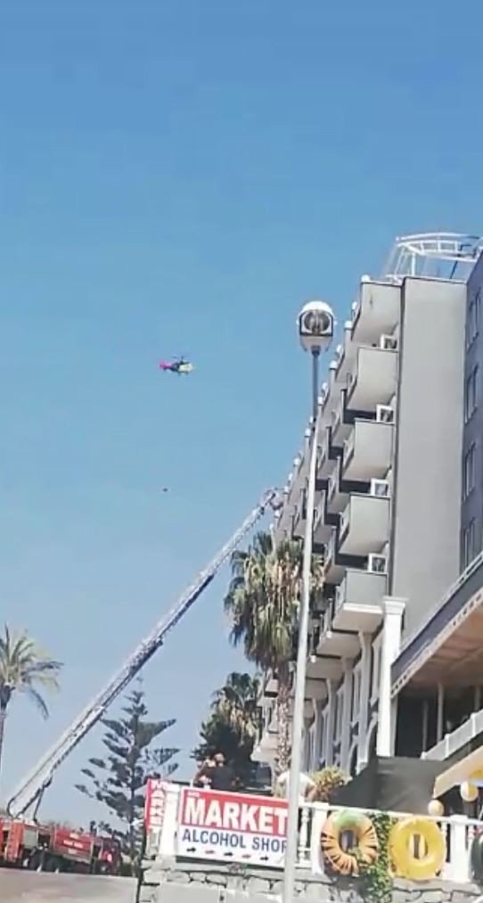 Alanya’da Korkutan Otel Yangını Söndürüldü