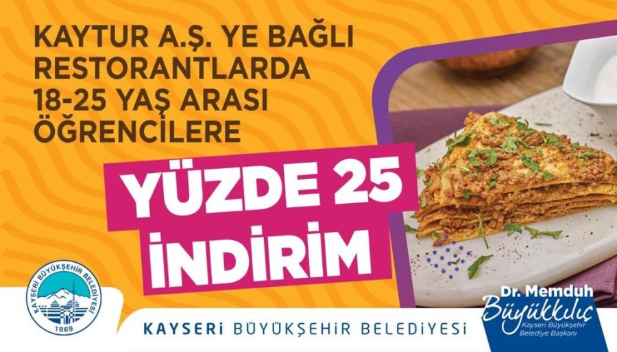 Büyükşehir’den Spor A.ş. Ve Kaytur A.ş. Tesislerinde Öğrencilere Yüzde 25 İndirim