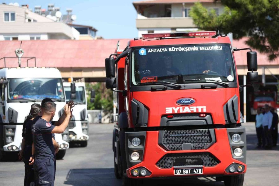 Antalya Büyükşehir’den Mersin’e İtfaiye Desteği