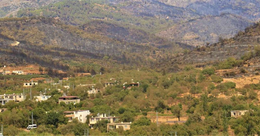 Mersin’deki Orman Yangını, Küle Dönen Bölge Havadan Görüntülendi