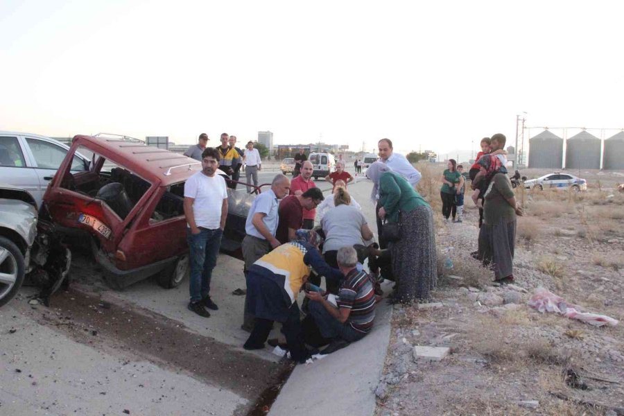Karaman’da 4 Araçlı Zincirleme Kaza: 4 Yaralı