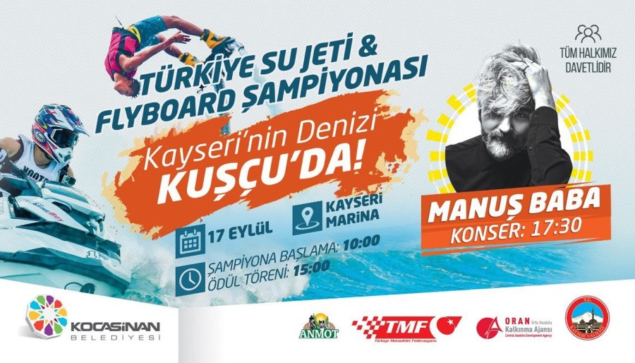 Kocasinan, Kayseri’de İlk Olan Türkiye Su Jeti Ve Flyboard Şampiyonası’na Ev Sahipliği Yapacak