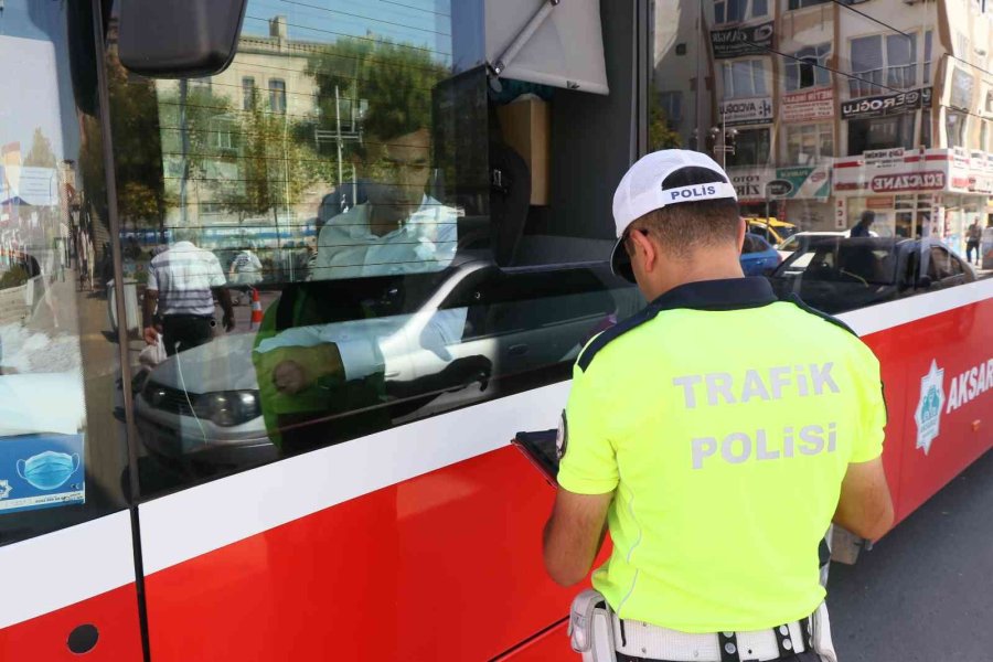 Aksaray’da Toplu Taşıma Araçları Denetleniyor