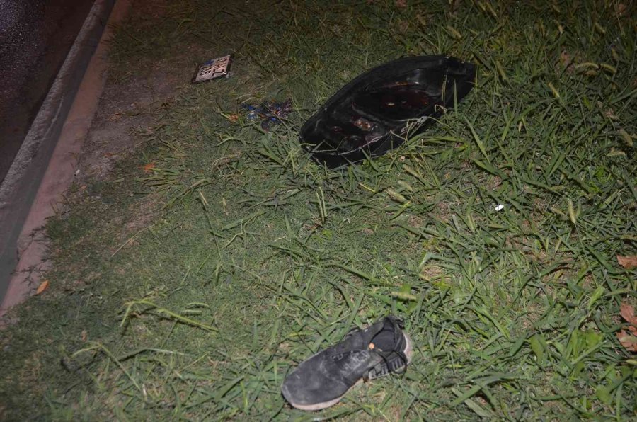 Motosiklet Refüje Çarptı: 1 Yaralı