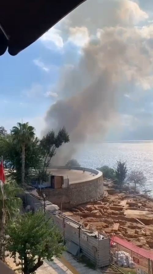 Falezlerde Çalılık Yangını