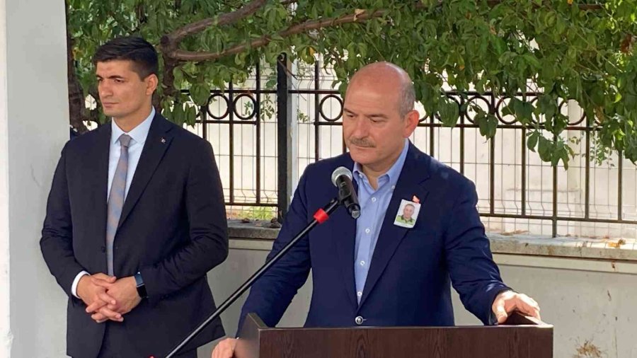 Bakan Soylu, Mersin Şehidi Polis Sedat Gezer İçin Düzenlenen Törende Konuştu