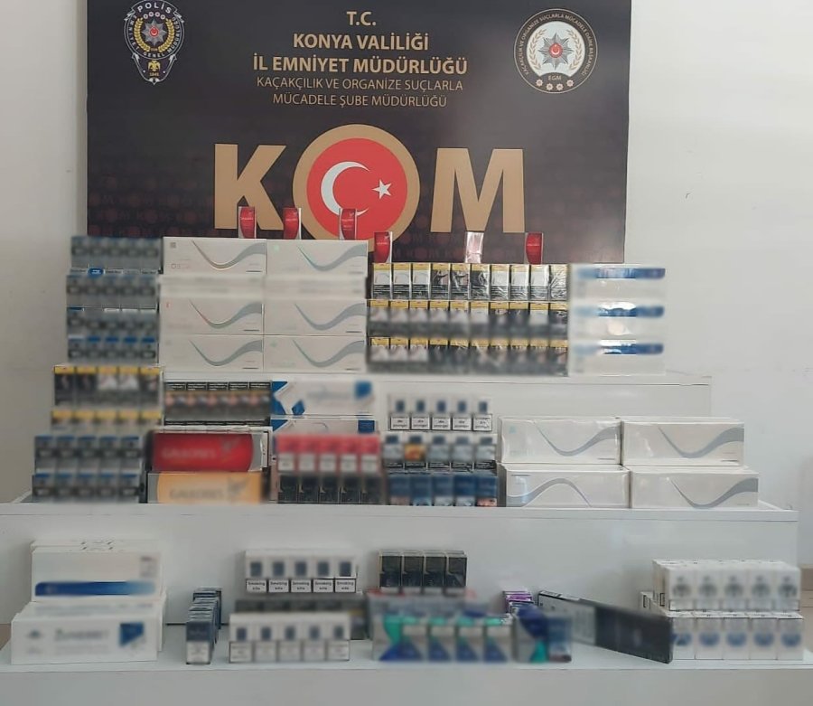 Konya’da 3 Bin 485 Paket Kaçak Sigara Ele Geçirildi