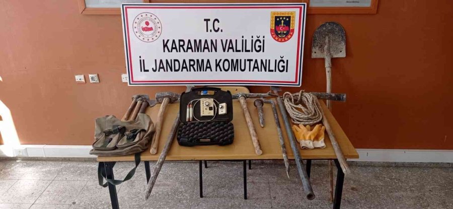Karaman’da Kaçak Kazıya Suçüstü: 4 Gözaltı